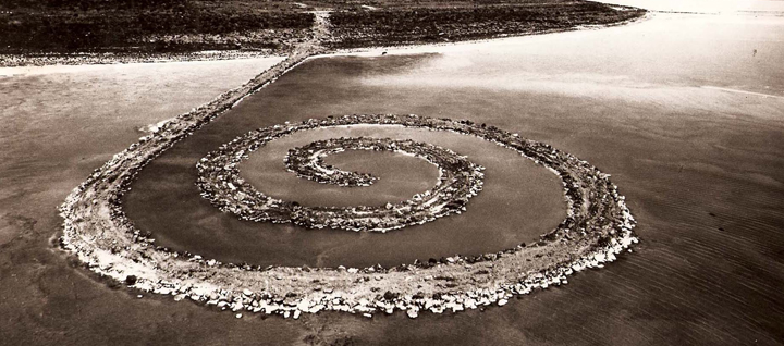 Robert Smithson's Spiral Jetty 1970 41° 26′ 16″ N, 112° 40′ 8″ W