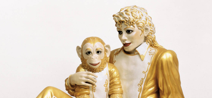 Jeff Koons ~ Michael Jackson + Bubbles, Detail 1988